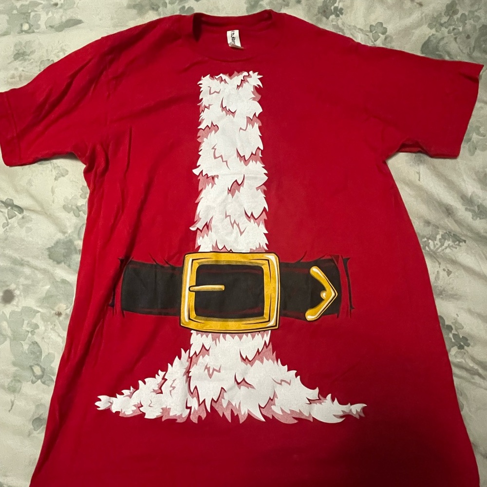 Festive Red Santa Graphic T-Shirt